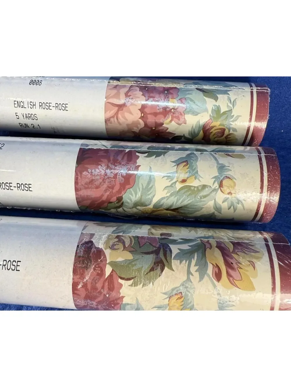 3 Rolls JCPenney ENGLISH ROSE-Rose Wallpaper Border 5 Yards Each Vintage Floral
